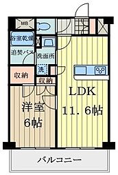 BelleForet武蔵野 1LDKの間取図画像