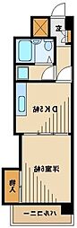 ベルビュー田無 ワンルームの間取図画像