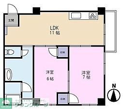 田無第一不二ホームズ 2LDKの間取図画像