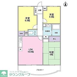 サンクレール小平C 3LDKの間取図画像