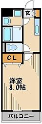 ステラタウン 1Kの間取図画像