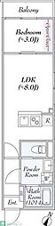 ストーンズ久米川 1LDKの間取図画像