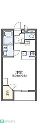 レオパレスファミリアシモサト2 1Kの間取図画像