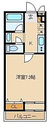 MaisondeClef 1Kの間取図画像