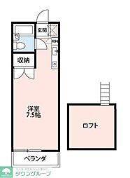 メゾン・ジュネス ワンルームの間取図画像