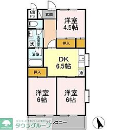 玉野屋コーポラス 3DKの間取図画像