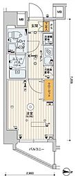 スカイコートパレス一橋学園 1Kの間取図画像