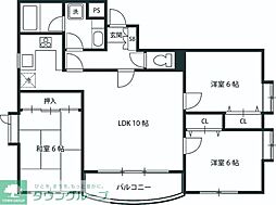 ワコーレオガワ 3LDKの間取図画像