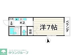 メゾン妙義 1Kの間取図画像