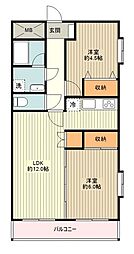 ラプラージュ 2LDKの間取図画像