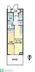 大田区池上7丁目マンション 1DKの間取図画像