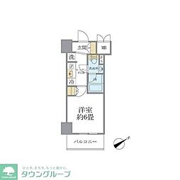 レスピール川崎 1Kの間取図画像