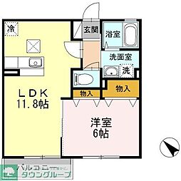 フォレスト四谷 1LDKの間取図画像