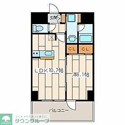 RALLY'S 1LDKの間取図画像