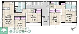 仮称)大森北6丁目計画 1DKの間取図画像