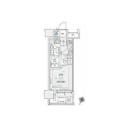 アーリアシティ川崎 1Kの間取図画像