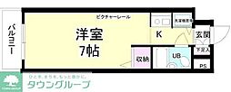ジョイフル川崎弐番館 ワンルームの間取図画像