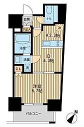 レジディア川崎 1DKの間取図画像