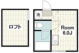 ユナイト塩浜ウィンダミア ワンルームの間取図画像