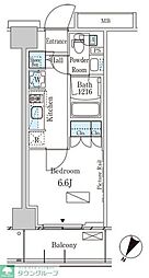 ParkAxis横濱大通り公園 1Kの間取図画像