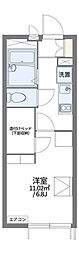 レオパレス川崎大師 1Kの間取図画像