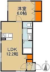 ベル・メゾン1 1LDKの間取図画像