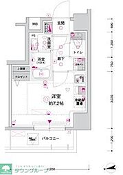 CREST TAPP川崎港町 ワンルームの間取図画像