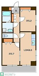 ラポールTNS 2LDKの間取図画像