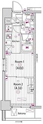 ガーラ・クレスタ川崎 2Kの間取図画像