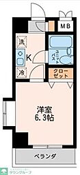 品川中延ステーションレジデンス 1Kの間取図画像