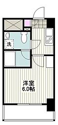 エクセリア川崎 1Kの間取図画像