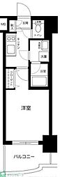 グリフィン川崎・西口参番館 1Kの間取図画像