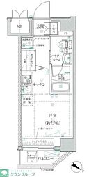 クラリッサ川崎ソレイユ ワンルームの間取図画像