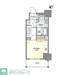 テラス横浜鶴見 1Kの間取図画像