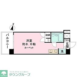パーク・ノヴァ伊勢佐木長者町 ワンルームの間取図画像