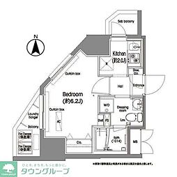 コンフォリア西蒲田 1Kの間取図画像
