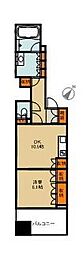 レグラス川崎 1DKの間取図画像