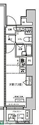 アイル川崎ステーションプラザIsle ワンルームの間取図画像