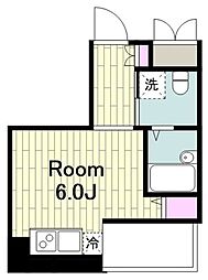 グランディール ワンルームの間取図画像
