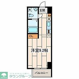アフィーノ川崎 ワンルームの間取図画像