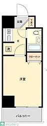 ダイアパレス川崎元木町 1Kの間取図画像