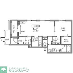 プレミアヒルズ 1LDKの間取図画像