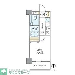 J-Cloud横浜鶴見 1Kの間取図画像