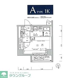 MAXIVカワサキ 1Kの間取図画像