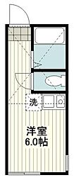 ユナイト川崎新町ミュアヘッドの杜 ワンルームの間取図画像