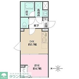アトリオフラッツ自由が丘 1SLDKの間取図画像