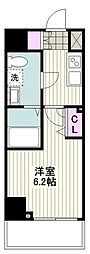 Risingplace川崎二番館 1Kの間取図画像