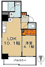 イエリ川崎 1LDKの間取図画像