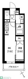 アークマーク南大井 1DKの間取図画像