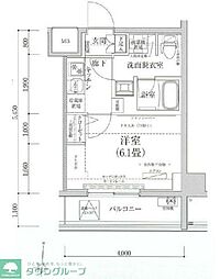 ティモーネプレミアム川崎イースト 1Kの間取図画像
